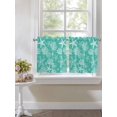 thumbnail image 4 of Teal Coastal 2 Panel Kitchen Curtains for Small Windows, Nautical Beach Starfish Coral Summer Bathroom Tier Curtain, Short Window Treatment for Bedroom/Living Room 55"x24", 4 of 6