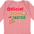 thumbnail image 4 of Inktastic Christmas Official Cookie Taster with Bell and Star Cookie Boys or Girls Long Sleeve Baby Bodysuit, 4 of 5