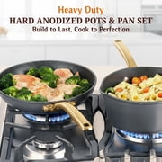 Granitestone Armor Max 14 Pc Pots and Pans Set Non Stick, Induction Cookware Sets, Kitchen Cookware Sets, Nonstick Cookware Set, Non Stick Pot and Pan Set, Hard Anodized, Oven and Dishwasher Safe