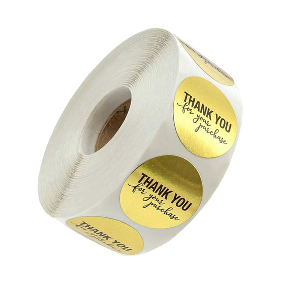 LOLIPPYY Decorative Golden T You Sticker Self Adhesive Round Label for Candy and Notebook