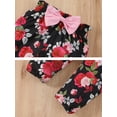 thumbnail image 4 of Dooleck Daddys Girl Baby Clothes Infant Outfit Ruffle Bodysuit Floral Halen Pant Set, 4 of 7