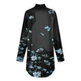 thumbnail image 5 of Sevevn Women's Fashion Printed Long Sleeve Printed Turtleneck Top T-shirt Light Blue XXL Christmas Deals, 5 of 5
