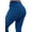 blue, variant on Women's Scrunched Two Tone High Waist Band Yoga Pants Tummy Control