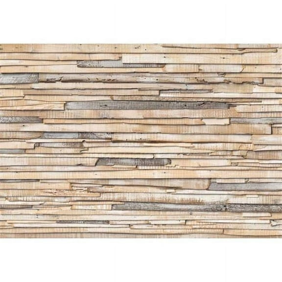 Brewster Home Fashions Whitewashed Wood Wall Mural - 100 in.