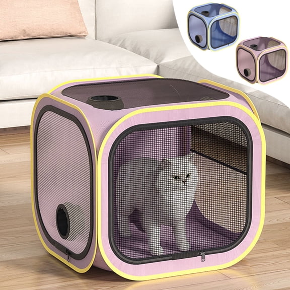 XiYing Pet Drying Box, Portable Pet Dryer Tent with Zipper Doors, Mesh Panels for Airflow, Hands-Free Hair Drying for Home Use, 19.68X19.68X19.68In, 1 Count