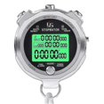 thumbnail image 1 of Stopwatch Metal Stopwatch Timer With Backlit Multi Lap Memory Digital Stop Watch For Coaches -JA_Perfect Gift, 1 of 5