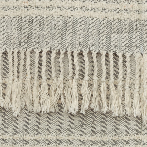 Rizzy Throw Handloomed Woven Grey/Natural 12"x10"x5"