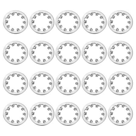 20Pcs SAE 3/8" 304 Stainless Steel Internal Tooth Lock Washer