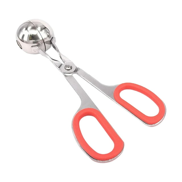 Cuchara para hacer albóndigas, helados, galletas y harina para restaurantes, hogares y camping. rojo