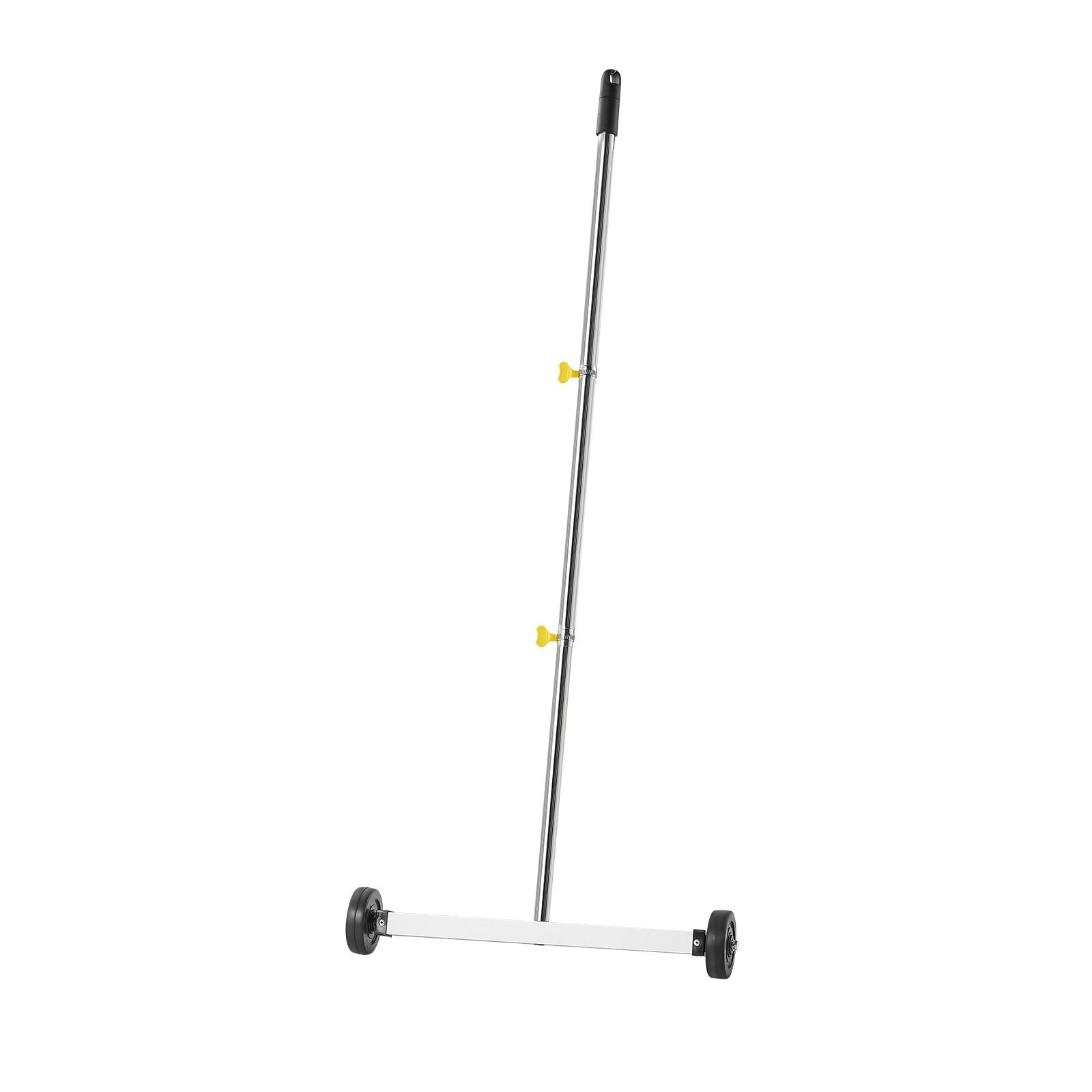 Magnetic Sweeper 17 Inch, 10 lbs Capacity with Telescoping Handle 17.52-40.94 Inch, Ergonomic Rubber Handle, 2.95 Inch Wheels for Garage Construction Sites