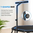 thumbnail image 3 of FUNMILY 50" Hexagonal Adult Trampoline with T-Bar Handle - 550LBS Capacity, 48 Bungee Cords, Foldable Mini Fitness Rebounder for Home Gym Exercise, 3 of 9