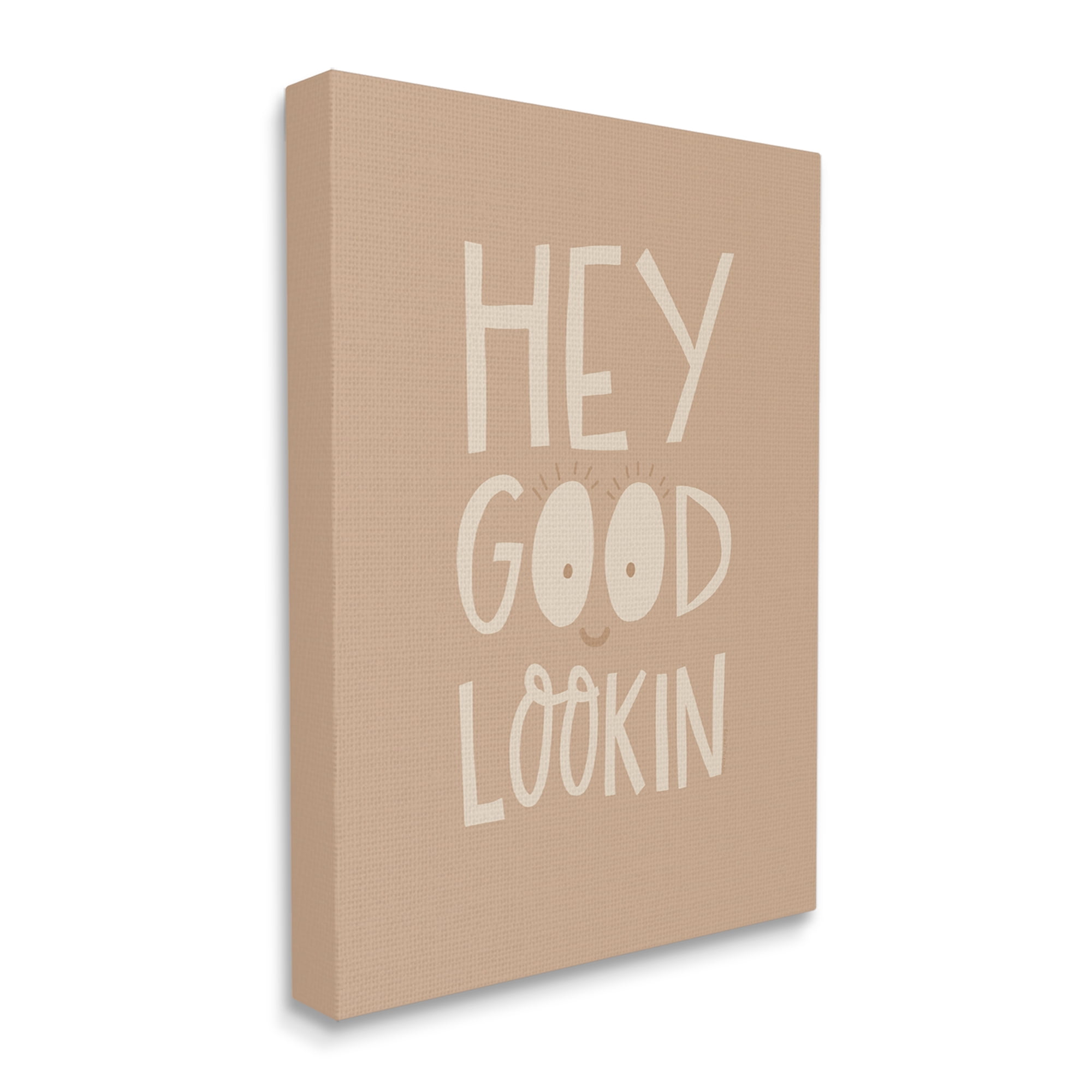 Stupell Industries Hey Good Lookin Phrase Inspirational Painting Gallery Wrapped Canvas Art Print Wall Art, 24 x 30