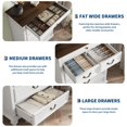thumbnail image 6 of Huisuilinss 7 Drawer Dresser For Bedroom,Farmhouse Tall Dresser With Jewelry Storage,Wood Chest Of Drawers,Large Vertical Dresser,Modern Storage Cabinet For Bedroom Living Room Hallway, 6 of 7