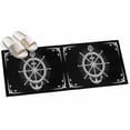 thumbnail image 2 of Hallway Runner Rug 2'x6', Nautical Anchor Kitchen Runner Rugs Non-Slip Carpet Mats, Coastal Ocean Sea Chic Textured Black Bedside Rugs Runners Washable Floor Carpet for Bathroom Laundry Room, 2 of 8