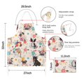 thumbnail image 7 of Dogs with Party Hats and Flowers Apron-Garden Aprons for Women with Pockets-Cotton Linen Waterproof Kitchen Cooking Gardening Aprons Adjustable for Kitchen,Cooking,BBQ and Salon 33x27 Inch, 7 of 7