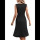 thumbnail image 3 of Vestido de Verano para Mujer, Cruzado, con Escote en V, Sin Mangas, Acampanado, Negro, Talla XXL, 3 of 8
