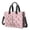 Breast Cancer Ribbon Floral Dot, variant on Breast Cancer Ribbon Figure Flower Canvas Messenger Tote Bag, Work Tote with Multi Pockets & Removable Strap, Large Capacity Gifts for Work Travel Shopping
