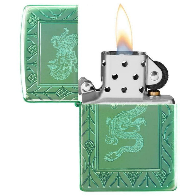 【初回限定】 Zippo Pocket Dragon Green Polish High Armor Engraved USA その他