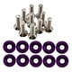 thumbnail image 1 of 20 Piezas M6 Car Modificación Tornillos Junta Parachoques Remache Tuerca Matrícula Marco Violeta Sharpla Junta de tornillos de coche, 1 of 6
