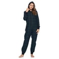 thumbnail image 2 of Ashford & Brooks Women's Flannel Hooded One Piece Pajama Union Jumpsuit, 2 of 6