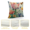 thumbnail image 4 of Chilfamy   Spring Pillow Covers, Tulip Lavender Butterfly Throw Pillow Covers Flowers Decorative Mother's Day Pillowcase Spring Decor for Home Couch Sofa Outdoor White, 4 of 5