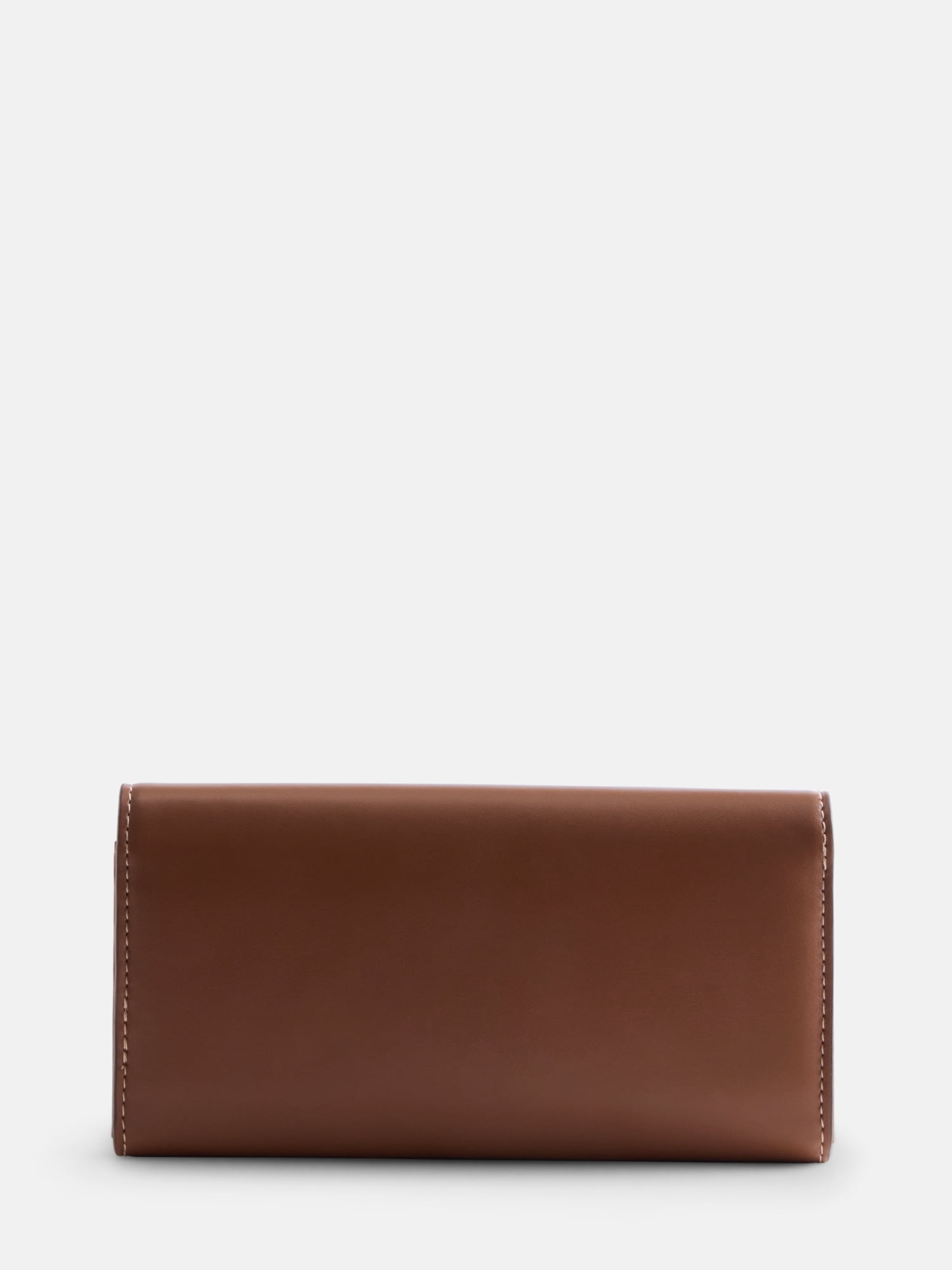 Free Assembly Women's Faux Leather Clutch Wallet, Autumn Brown