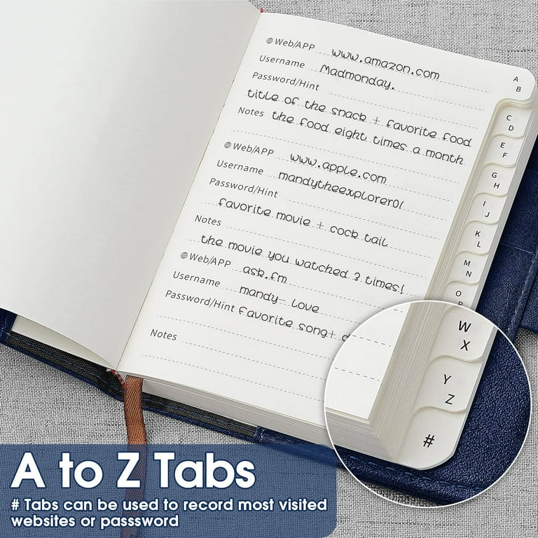 WEMATE Lockable Blank Diary &amp; Journal, Dark Blue, 4.33 x 6.18 inch 