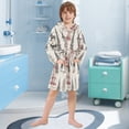thumbnail image 5 of FORMRS Niños Bathrobe Unisex Hooded Robe Soft Plush Pajamas Sleepwear, Size 2-3T, Beige Deer, 5 of 7