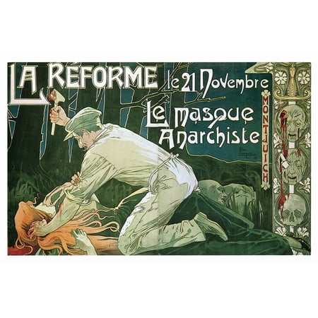 Man on a woman stabs her with a Knife  Henri Privat-Livemont was an artist born in Schaerbeek Brussels Belgium  He is best known for his Art Nouveau posters Poster Print by Privat (Best Art Nouveau Fonts)