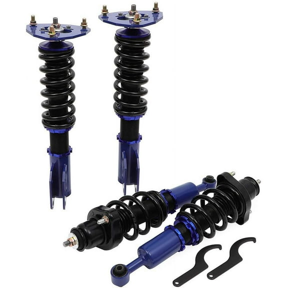 ECCPP Coilover Struts Spring Shocks Adjustable Height Suspension Struts Coil Spring Shocks Fit for 2002-2006 for Mitsubishi Lancer - Blue