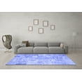 thumbnail image 3 of Ahgly Company Machine Washable Indoor Rectangle Patchwork Blue Transitional Area Rugs, 8' x 10', 3 of 4