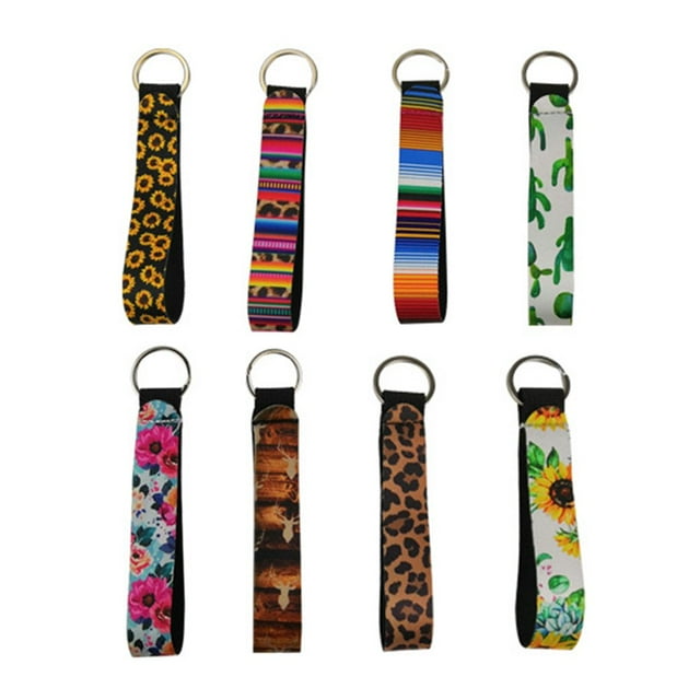 Wristlet Key Keychain Lanyard Holder Hand Wrist Fob Ring Strap Car Neoprene Badge Lanyards