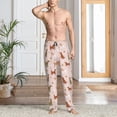 thumbnail image 5 of Uemuo Star Cute Dog Pattern Men's Wide Leg Palazzo Lounge Pants with Pockets Light Weight Loose Comfy Casual Pajama Pants-Small, 5 of 9