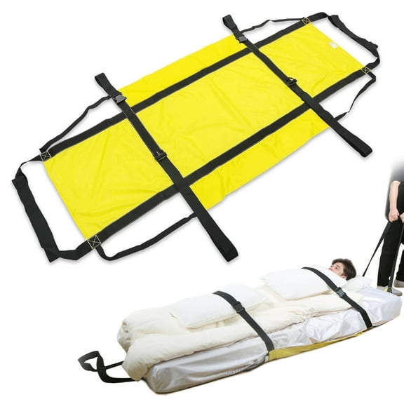 EZ Assistive Emergency Evacuation Sheet with Safety Buckle Belts for Bedridden Patient Transfer