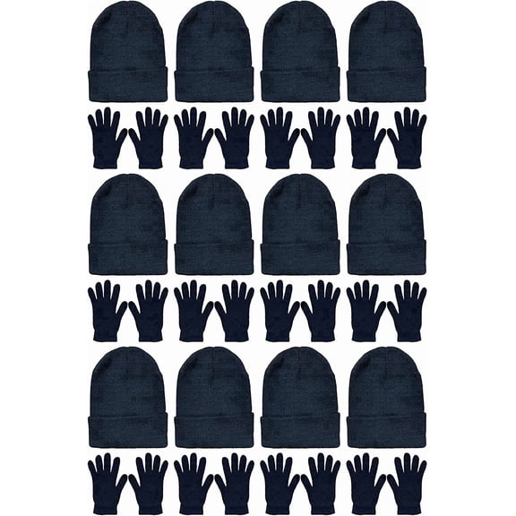 Yacht & Smith Mens Womens Warm Winter Hats in Assorted Colors, Mens Womens Unisex (Unisex Hat Glove Set)
