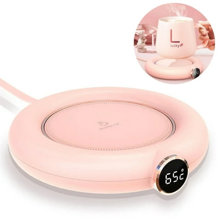 

JJYY 1PC USB Cup Warmer Pad with LED Display – Adjustable 3-Temperature Settings Electric Heater Coaster for Coffee Milk Tea and Water – Ideal for Home & Office Use