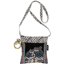 Zeckos Borsa A Tracolla Con Cerniera Laurel Burch 'Spotted Cats', Tela, Con Tasca Esterna - 3