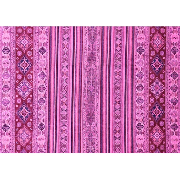 Ahgly Company Indoor Rectangle Abstract Pink Modern Area Rugs, 5' x 8'