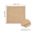 thumbnail image 2 of Uxcell 95x95x4mm Square Coasters Cork Cup Mat Pad for Tableware 8 Pack, 2 of 5