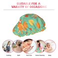 thumbnail image 6 of Kdxio Cute Shiba And Pumpkins Print Shower Cap for Women,Elastic and Reusable,Double Waterproof Layers Bathing Hat, 6 of 6