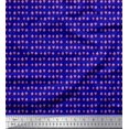 thumbnail image 1 of Soimoi Blue polyester Crepe Fabric Poker Card Symbol Decor Fabric Printed Yard 42 Inch Wide, 1 of 3