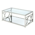 thumbnail image 3 of Furniture of America Hirsh Glass Top Coffee Table, Chrome, 3 of 8