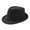 Black, variant on ZQUUVOU Men Women Classic Structured Trilby Fedora Hat Gray