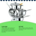 thumbnail image 2 of Gourmet Edge Stainless Steel Cookware Set, Cooking Pot and Pans with Lids, (7 Piece), 2 of 6
