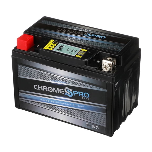 Chrome Pro Battery Ytx9-bs (9-bs 12 Volts,8 Ah, 120 Cca) iGel Motorcycle Battery for Kawasaki Zx600-g, J Ninja Zx-6r 600cc 98-'08