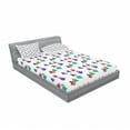 thumbnail image 3 of Skull Bedding Set with Sheet & Covers, Pattern with Colorful Vivid Hearts and Little Skulls Romantic Fun Print, Printed Bedroom Decor 2 Shams, 4 Sizes, Multicolor, by Ambesonne, 3 of 3