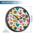 thumbnail image 3 of Indoor 12' Voice-Activated Luminous Decoration Wall Clock With LED Night Light Flowers and Small Bee Icons, 3 of 8