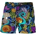 thumbnail image 3 of Summer Retro 3D Printed Abstract Fish Beach Shorts For Men Loose Short Pants Cool Surf Board Shorts Kids Clothes, 3 of 5