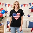 thumbnail image 5 of Family 4th of July Shirts Star Striped Print Crew Neck Short Sleeve T-Shirts Matching Outfits, 5 of 8
