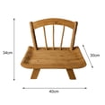 thumbnail image 3 of Silla de bebé de madera para fotografía, equipo multifuncional para escenarios. marrón, 3 of 9